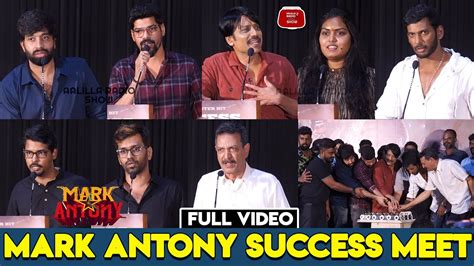 Mark Antony Success Meet Mark Antony Success Meet Full Video Vishal