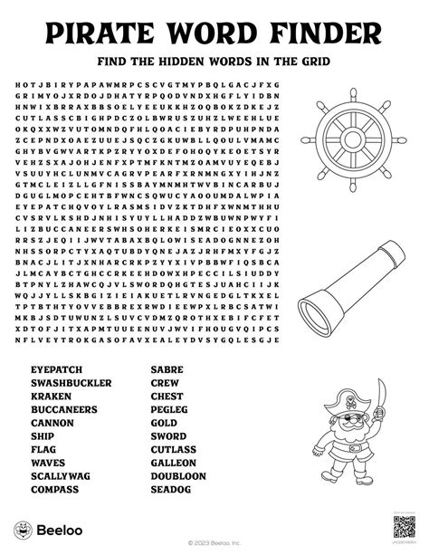 Pirate Themed Word Searches Beeloo Printables