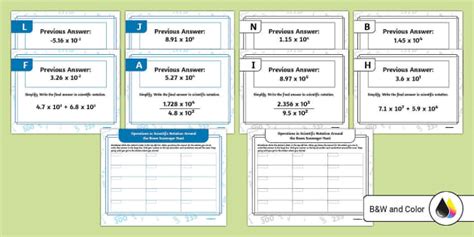 Eighth Grade Operations In Scientific Notation Around The Room