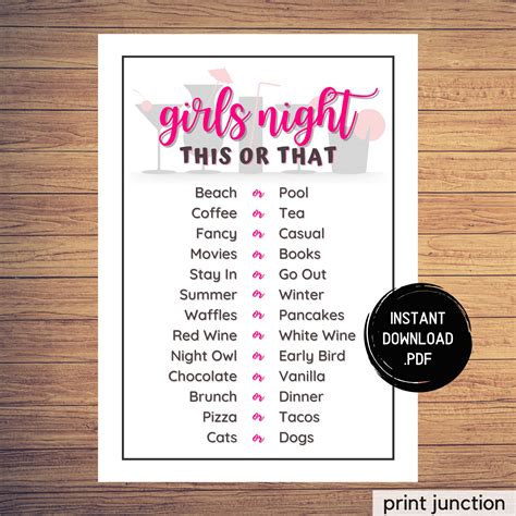 Girls Night Games Virtual Girls Night Ladies Night Party Etsy Canada