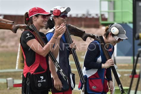 Menembak Final Trap Putri Antara Foto