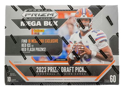 2023 Panini Prizm Draft Picks Football Mega Box Red Ice And Red Flash