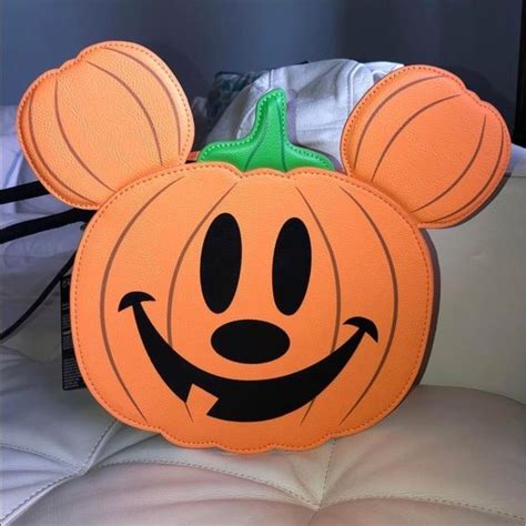 Spooky And Stylish Mickey Mouse Jack O Lantern Crissbody Bag