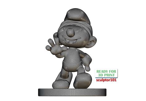 3D file The Smurfs 3D Model - Smurf fan art printable model・3D printing ...