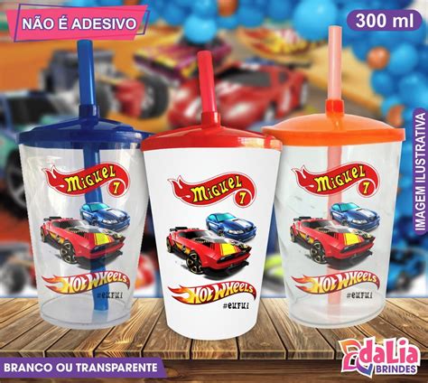 Copo Twister Personalizado Hotwheels Ml Elo