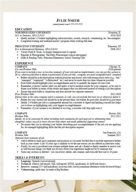 Professional Modern Resume Template For Word For Consulting Strategy