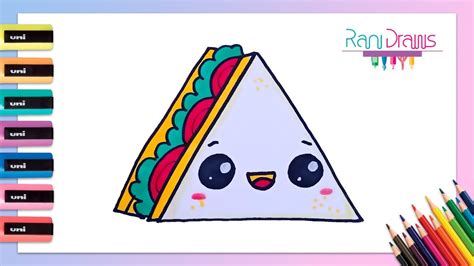 Cómo dibujar un SANDWICH kawaii Paso a paso fácil YouTube