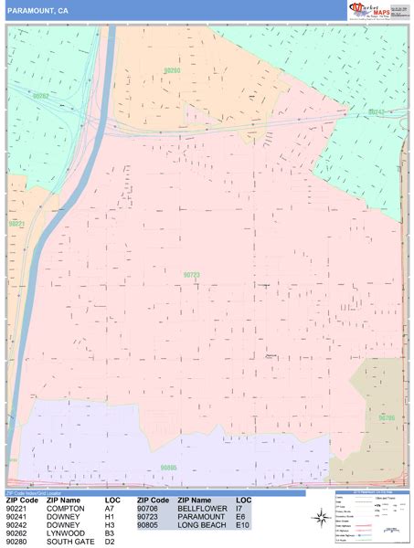 Paramount California Wall Map (Color Cast Style) by MarketMAPS