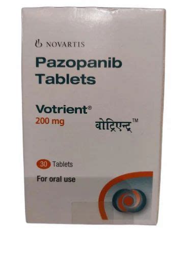 Votrient Mg Pazopanib Tablets For Clinical Packaging Size