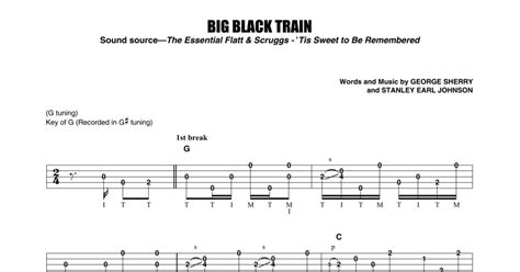 Big Black Train Banjo Tab Print Sheet Music Now