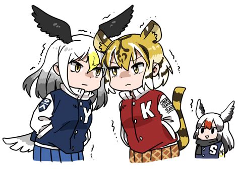 Bald Eagle Tiger And Red Crowned Crane Kemono Friends Drawn By