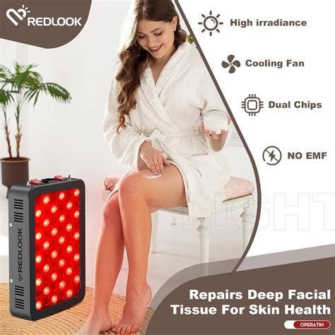 REDLOOK Dispositivo De Terapia De Luz Roja Para Cara Y Cuerpo Luz