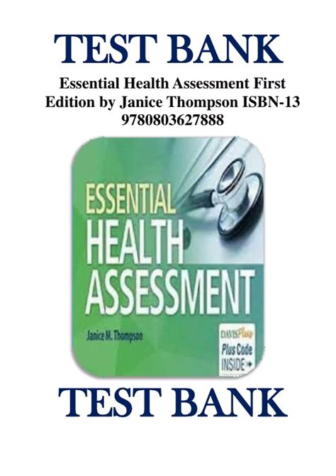 Test Bank For Essential Health Assessment 1st Edition By Janice M Thompson 9780803627888 Chapter