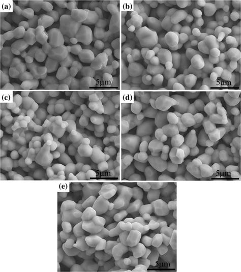 SEM Micrographs Of The La1xSrxCrO3 Ceramics Ax 0 Bx 0 01 Cx