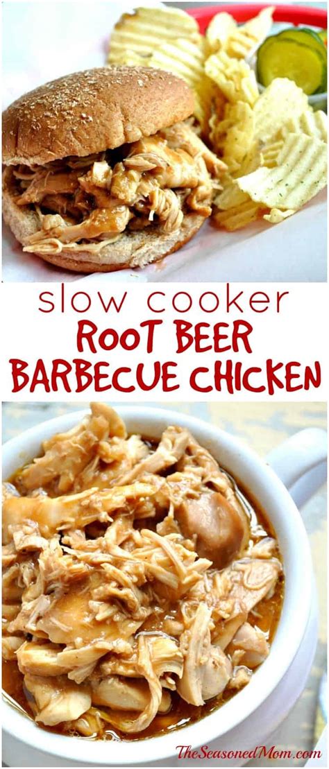 Slow Cooker Root Beer Barbecue Chicken The Seasoned Mom