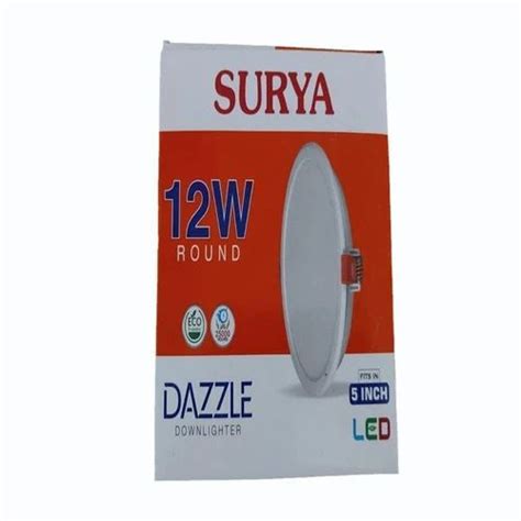 12W Surya Round Dazzle Downlighter Surface Mounted At Rs 385 Piece In