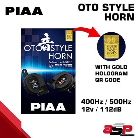 PIAA OTO Style Horn 400Hz 500Hz 100 ORIGINAL With Hologram Sticker And