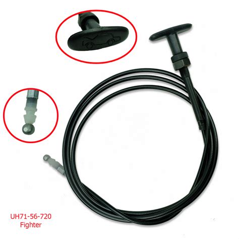 Hood Bonnet Lock Release Control Cable Black For Mazda Fighter 1998