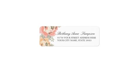 Vintage Floral Return Address Labels | Zazzle