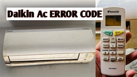 Find Daikin Inverter Ac Error Code In Remote Remote Se Error Code