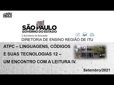 Atpc Linguagens C Digos E Suas Tecnologias Um Encontro A