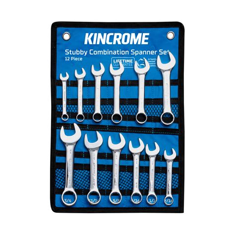 Stubby Combination Spanner Set Piece Metric Imperial Kincrome