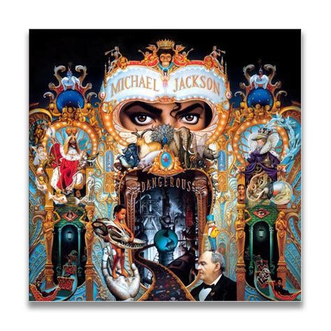 Michael Jackson Dangerous Music Album Cover Canvas Poster Etsy