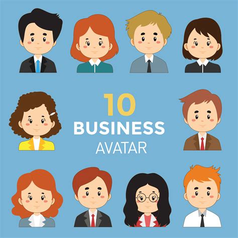 Business Avatars Set 1185169 Vector Art at Vecteezy