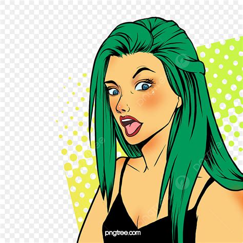 Surprised Woman Clipart Hd PNG Pop Art Woman Surprised Hand Drawn