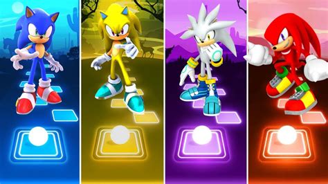 Sonic Generation Super Sonic Silver Sonic Knuckles Tiles Hop