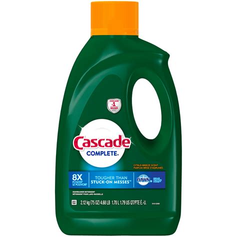 Cascade Complete All In 1 Dishwasher Detergent Citrus Breeze Scent 75