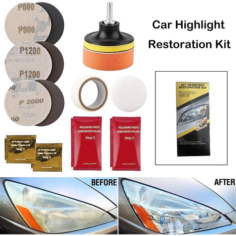 Kit De Restauraci N De Faros De Coche Pulidor De L Mpara Limpiador De