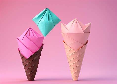 Premium Ai Image Delicious Geometry Geometric Shaped Origami