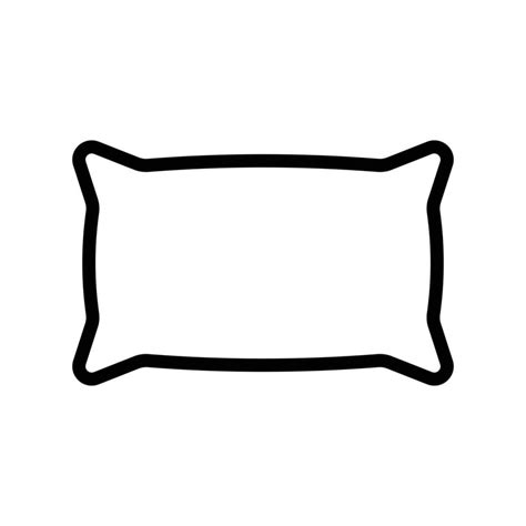 Pillow Icon In Line Style Design Isolated On White Background Editable