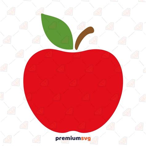 Red Apple Svg Files Teacher Svg Vector Files Apple Silhouette Red