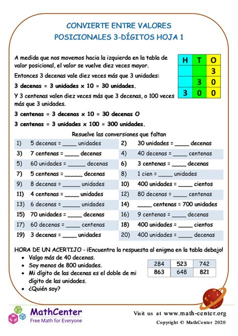 Segundo Grado Hojas De Trabajo Acertijos L Gicos Math Center