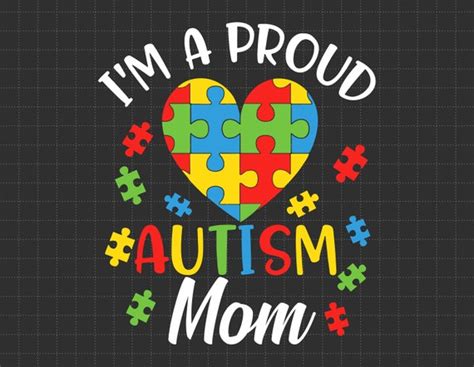 Im A Proud Of Autism Mom Svg Puzzle Piece Svg Autism Etsy