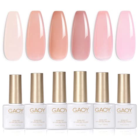 Set De Esmaltes De Uñas En Gel Gaoy Jelly Nude Pink Colores Ml Venta Internacional