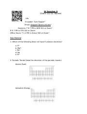 SI Session Sheet Session 5 Dr Barnes Docx SI Session 5 Chem 122 Dr