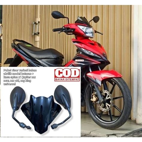 Jual Paket Variasi Kaca Spion X1 Plus Visor Yamaha Jupiter Mx Model