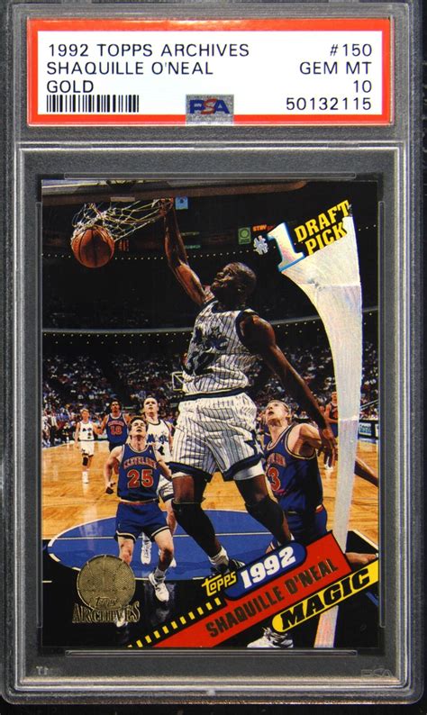 Shaquille O Neal Topps Archives Gold Price Guide Sports