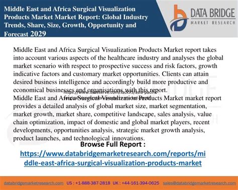 PPT Middle East And Africa Surgical Visualization Products Market Ppt