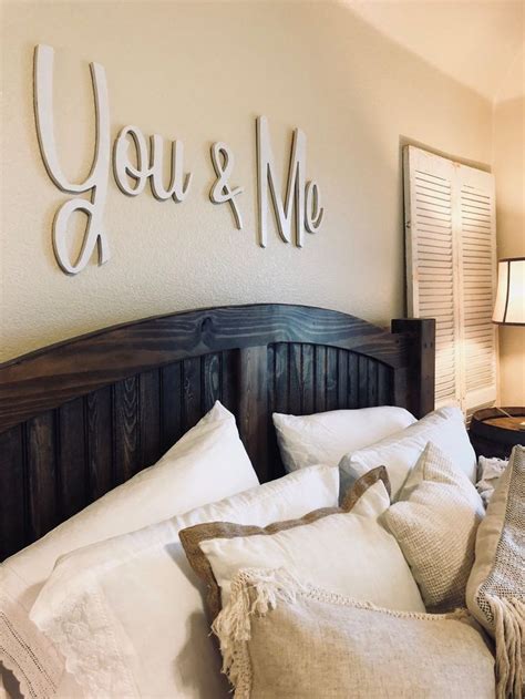 You And Me Cursive Wall Script Sign Bedroom Decor Headboard Etsy In