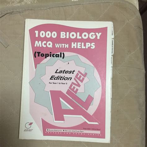 Gce A Levels Book Biology Mcq With Helps Topical Latest