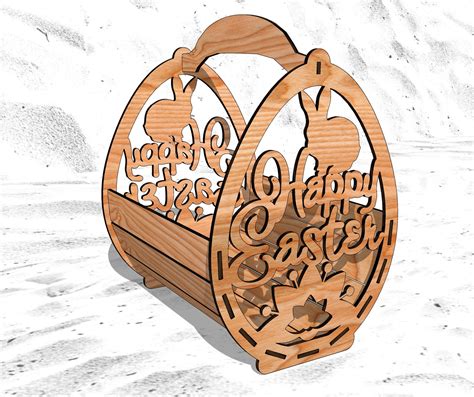 Vector Model Easter Egg Basket 3 Designs For Laser Cut Cnc Etsy