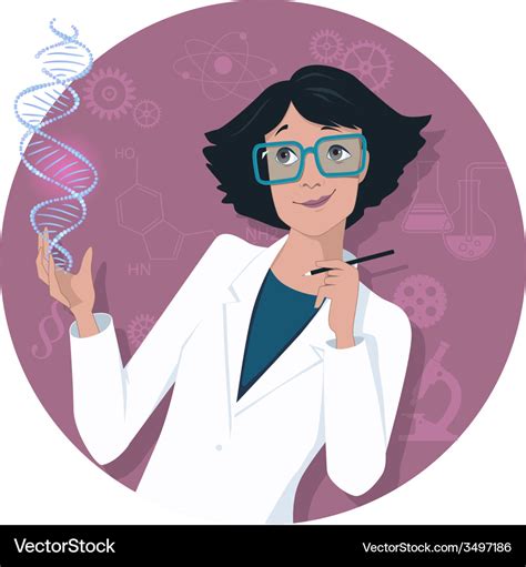 Female Scientist Royalty Free Vector Image Vectorstock