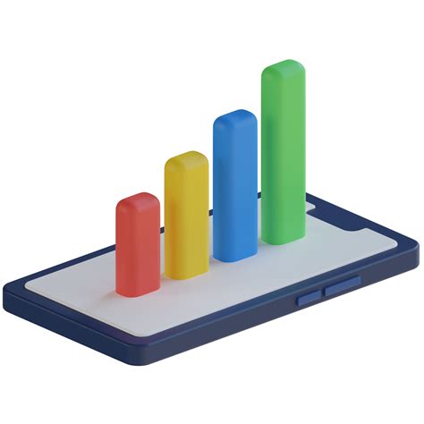 Mobile Bar Chart 3d Render Icon 14919774 Png