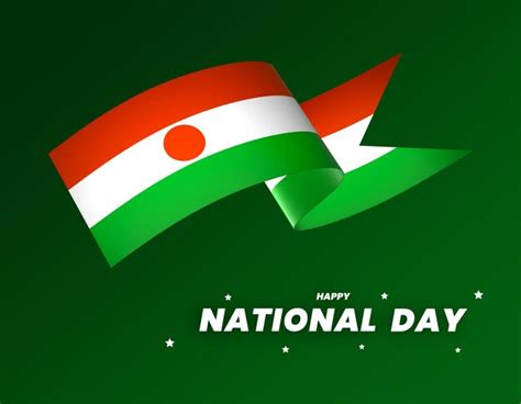 Premium PSD Niger Flag Element Design National Independence Day