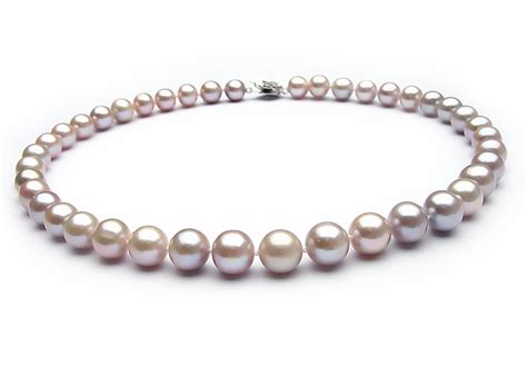 Lavender Freshwater pearl necklace, 7.5mm-8.5mm AAA - Pearl Necklaces ...