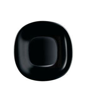 Assiette Plate Carr Noir Verre Tremp X Cm Carine Luminarc